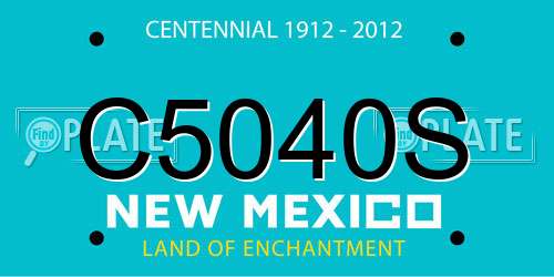 C5040S New Mexico License Plate
