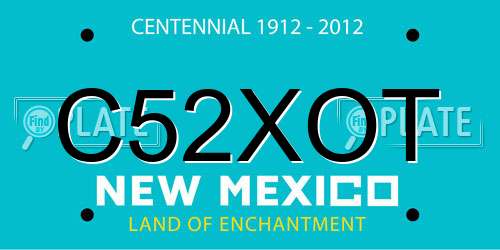 C52XOT New Mexico License Plate