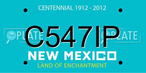 C547IP New Mexico License Plate