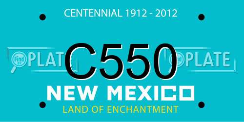 C550 New Mexico License Plate