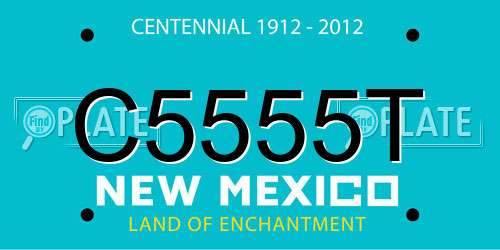 C5555T New Mexico License Plate