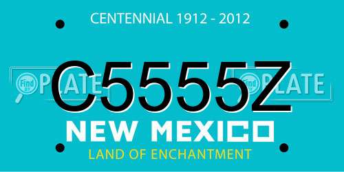 C5555Z New Mexico License Plate