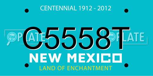 C5558T New Mexico License Plate