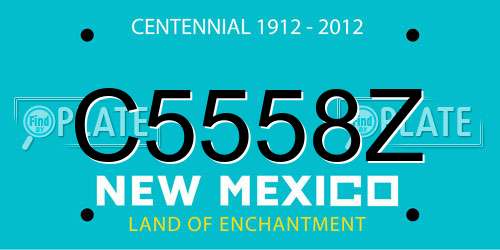 C5558Z New Mexico License Plate