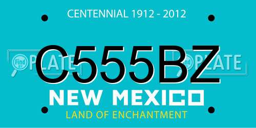 C555BZ New Mexico License Plate