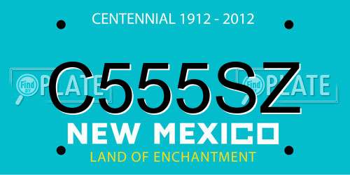 C555SZ New Mexico License Plate