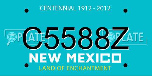 C5588Z New Mexico License Plate