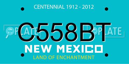 C558BT New Mexico License Plate