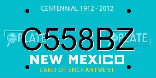 C558BZ New Mexico License Plate