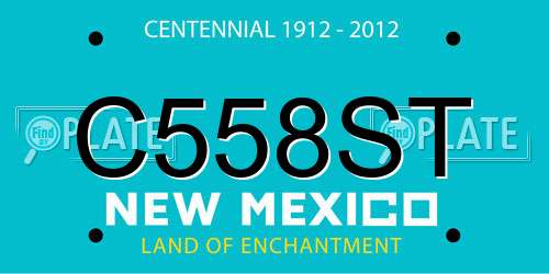 C558ST New Mexico License Plate