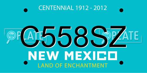 C558SZ New Mexico License Plate