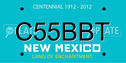 C55BBT New Mexico License Plate