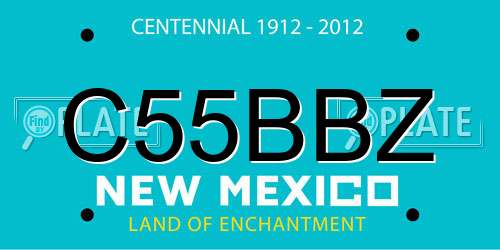 C55BBZ New Mexico License Plate