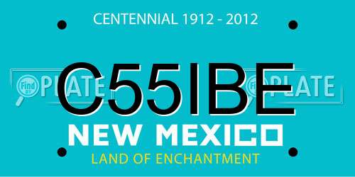 C55IBE New Mexico License Plate