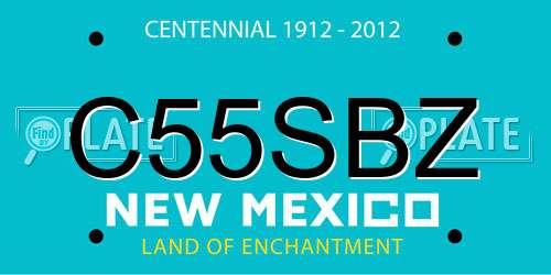 C55SBZ New Mexico License Plate