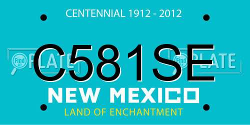 C581SE New Mexico License Plate