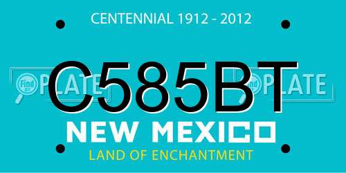 C585BT New Mexico License Plate