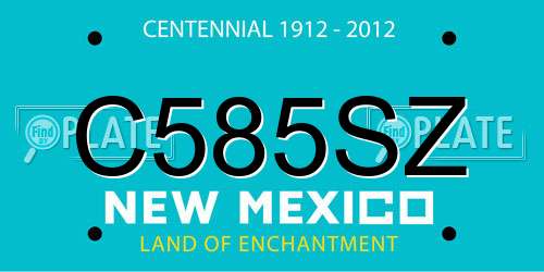 C585SZ New Mexico License Plate