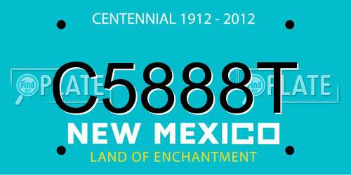 C5888T New Mexico License Plate