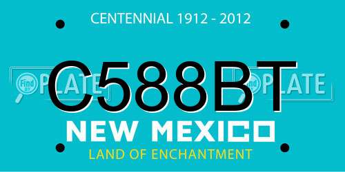 C588BT New Mexico License Plate