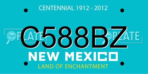 C588BZ New Mexico License Plate