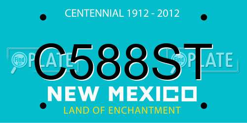 C588ST New Mexico License Plate