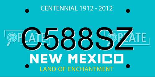 C588SZ New Mexico License Plate
