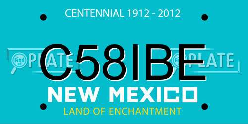 C58IBE New Mexico License Plate