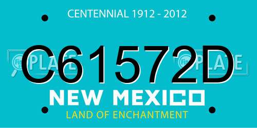 C61572D New Mexico License Plate