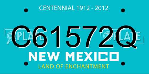 C61572Q New Mexico License Plate
