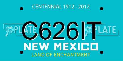 C626IT New Mexico License Plate