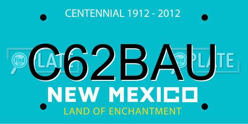 C62BAU New Mexico License Plate