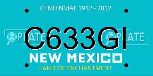 C633GI New Mexico License Plate