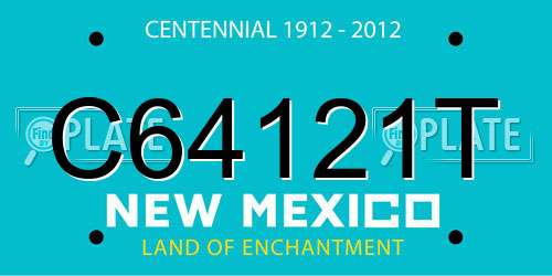 C64121T New Mexico License Plate