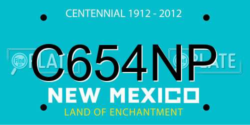 C654NP New Mexico License Plate