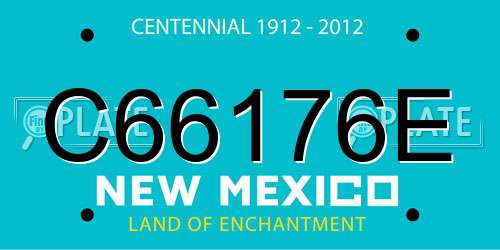 C66176E New Mexico License Plate