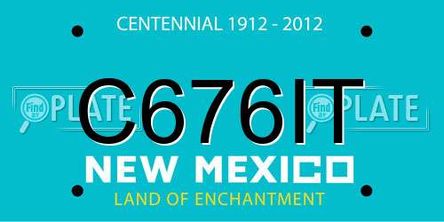 C676IT New Mexico License Plate