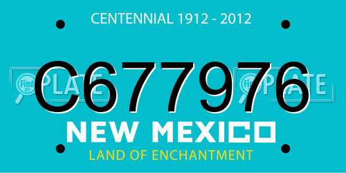 C677976 New Mexico License Plate