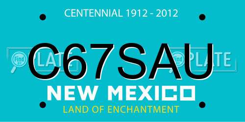 C67SAU New Mexico License Plate