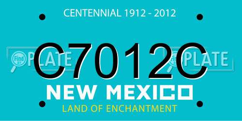C7012C New Mexico License Plate