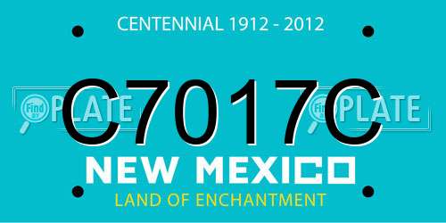 C7017C New Mexico License Plate