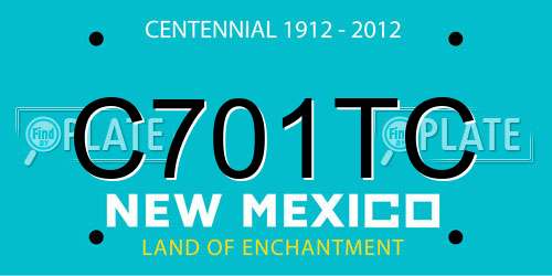C701TC New Mexico License Plate