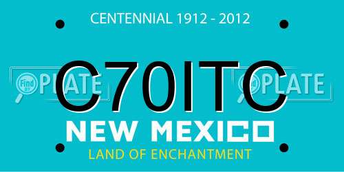 C70ITC New Mexico License Plate