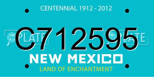 C712595 New Mexico License Plate
