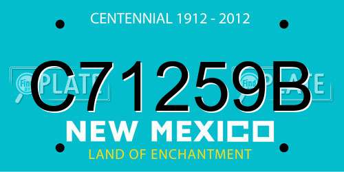 C71259B New Mexico License Plate