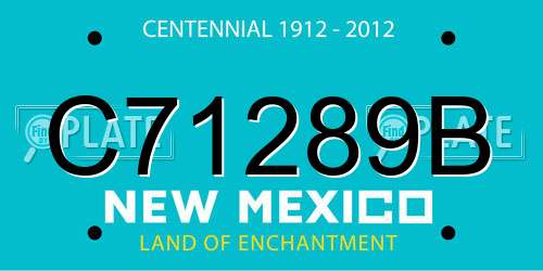 C71289B New Mexico License Plate
