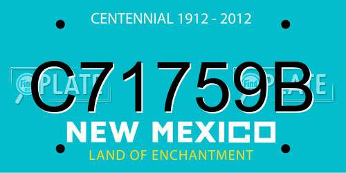 C71759B New Mexico License Plate