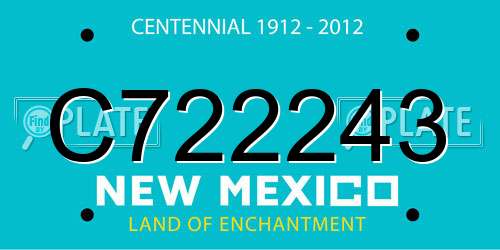 C722243 New Mexico License Plate