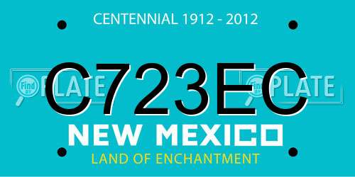 C723EC New Mexico License Plate