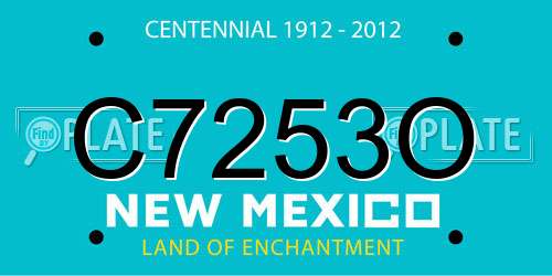C7253O New Mexico License Plate